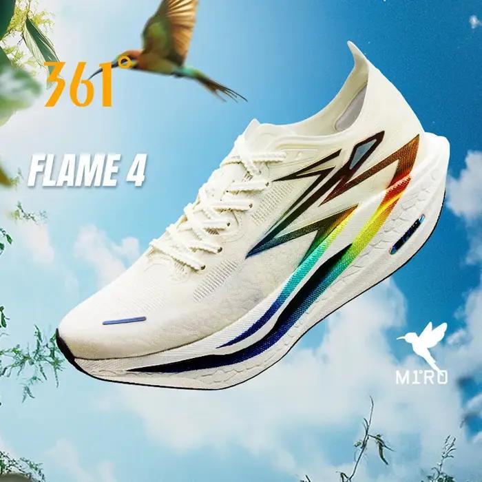 361 degrés flamme 4.0 hommes chaussures de course nouvelle plaque de carbone course Marathon rebond