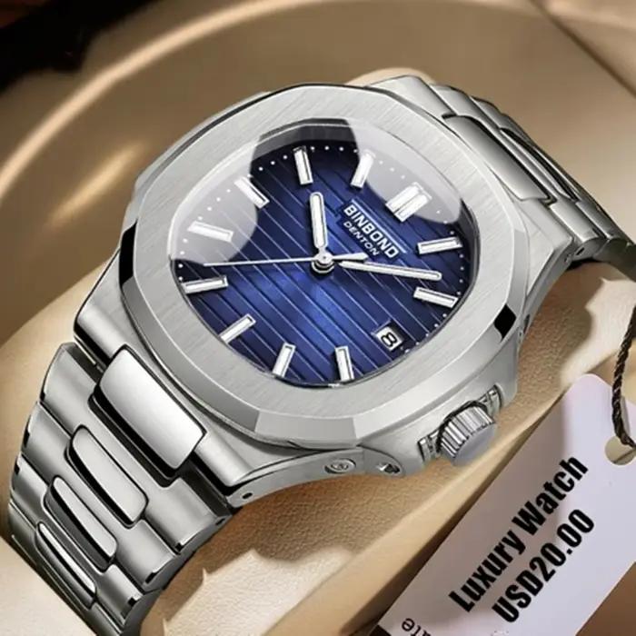 Montre automatique homme luxe - Mouvement casual business - Montre-bracelet quartz cadeau masculin