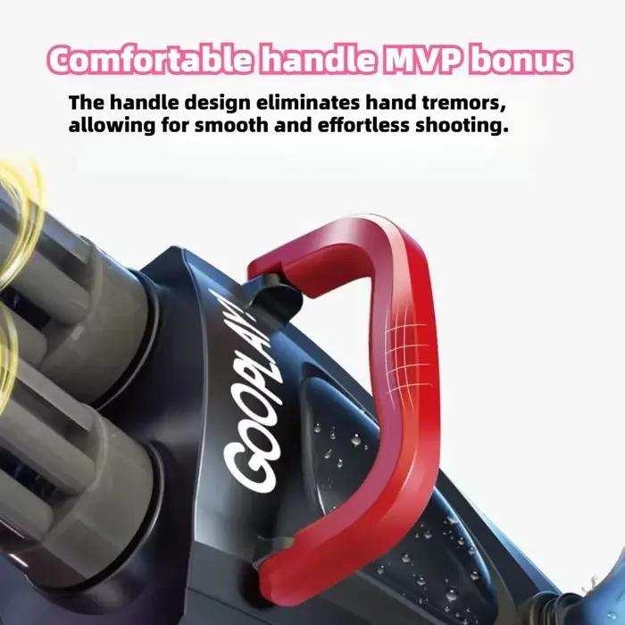Pistolet à eau électrique rotatif puissant avec lumière LED, jouet de tir aquatique pour enfants, idéal pour l'été et les jeux de plage en extérieur
