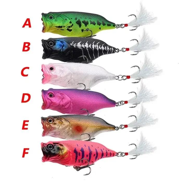 Leurre de pêche Topwater Popper 18g pour bar, chevesne, serpent de mer eau douce action flottante walk the dog occasion pêche en bateau, plage, lac, rivière