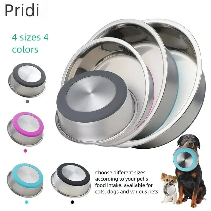 Bol pour chien en acier inoxydable anti-renversement, pour chien de taille moyenne et grande, bol à eau pour chien, bol pour chat de grande taille, accessoires pour animaux de compagnie