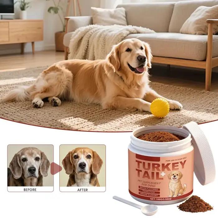 Complément alimentaire premium pour chiens de 100 g – Soutien immunitaire quotidien, favorise une fonction immunitaire saine pour toutes les races, facile à mélanger