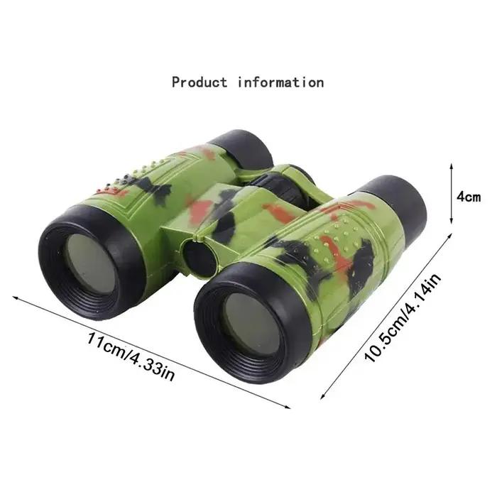 Jumelles jouet 6x30 pliantes pour enfants - Télescope simulation chasse et survie outdoor jouet éducatif