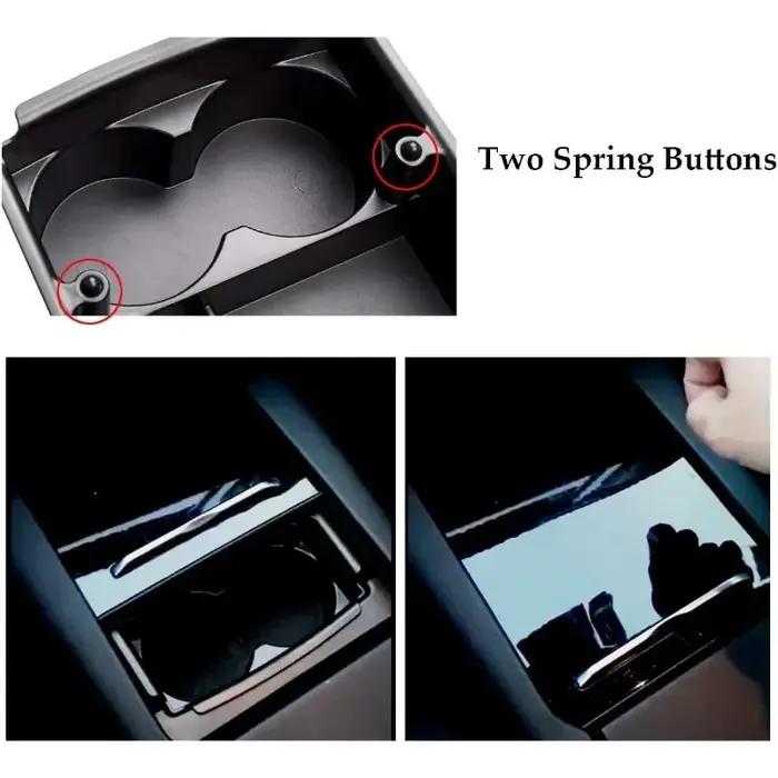 Organisateur de Console centrale pour Tesla modèle S modèle X, support de verre, boîte de rangement