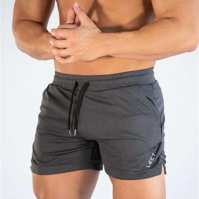 Nouveau short de fitness de course homme vêtements de sport d'été entraînement maille respirante pantalon de plage rapide gymnastique mince