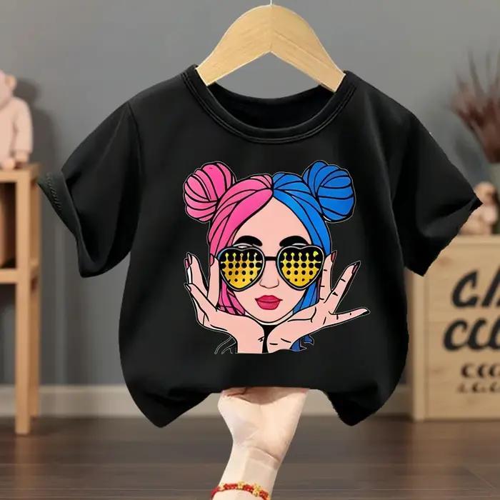 T-shirts décontractés d'été pour filles