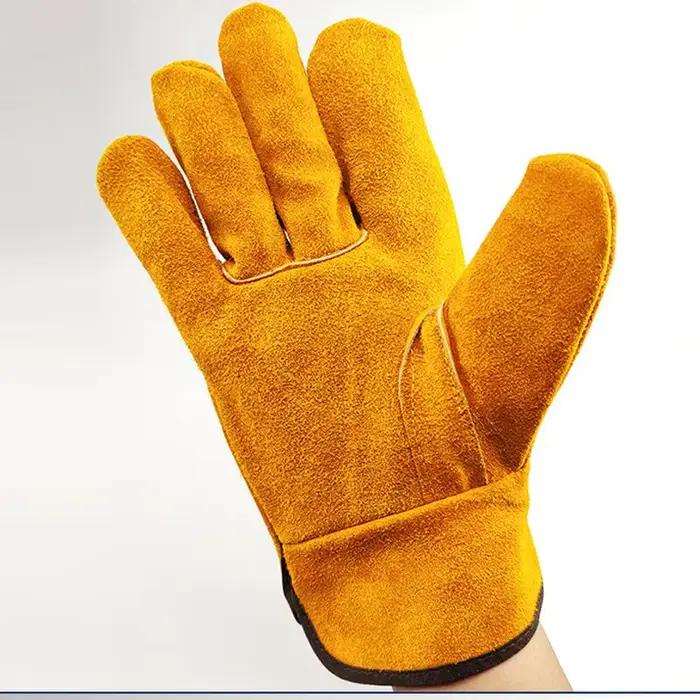 Gants travail cuir souple conducteur chasse sécurité mécanique jardin ferme soudure protection homme