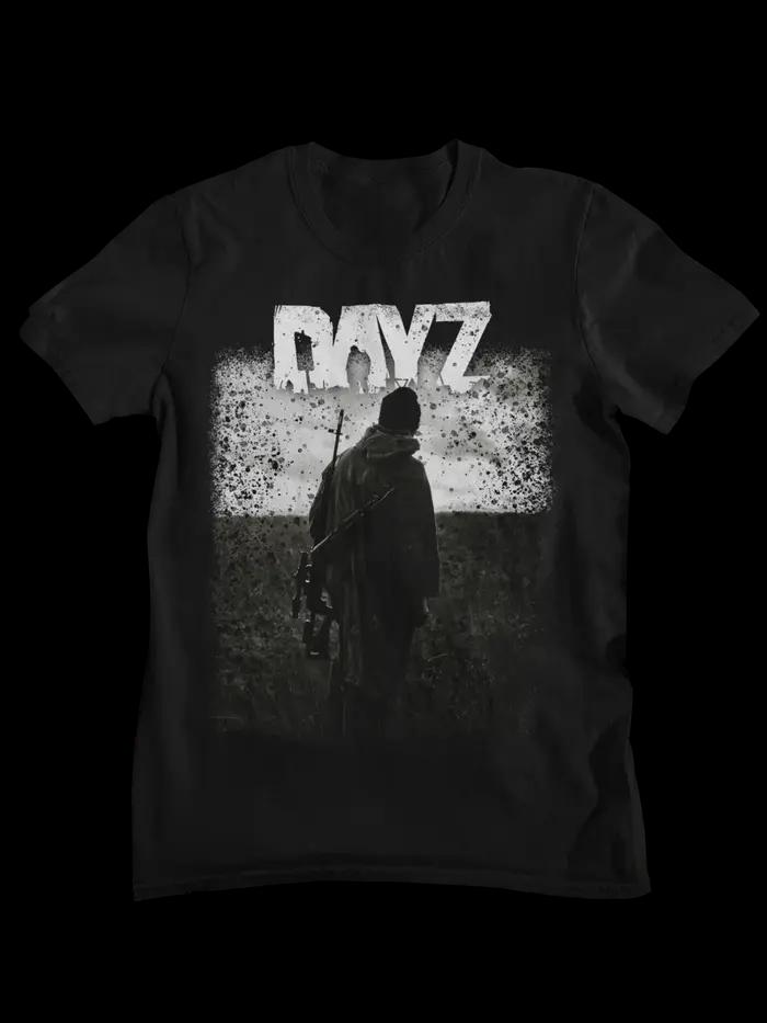 T-shirt graphique de jeu DayZ zombie post-apocalyptique monde ouvert survie hivernale streetwear en coton surdimensionné