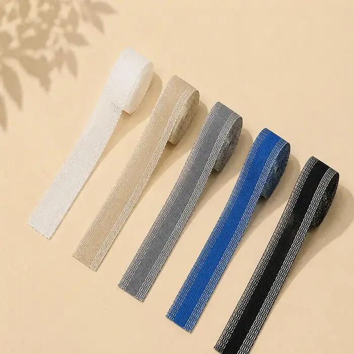 Tissu de couture DIY auto-adhésif thermocollant pour la réparation et l'abréviation des ourlets de pantalons, pour vêtements en jean et pantalons en jean