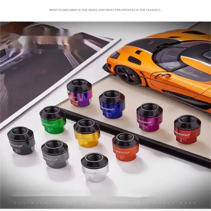 Pièces extérieures en aluminium et fer, accessoires Jdm, rayons de roue de voiture, écrous de roue d