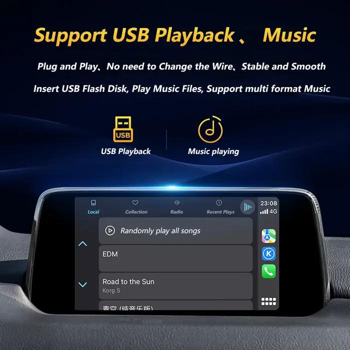 PPipeline-Chargement filaire de type C, CarPlay Android, Auto Ai Box, Connexion OEM pour Mazda 2, 3,