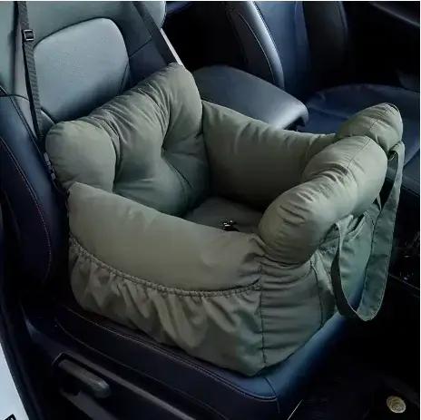 Siège auto pour chien avec ceinture de sécurité - Lit de voiture antidérapant pour petits chiens
