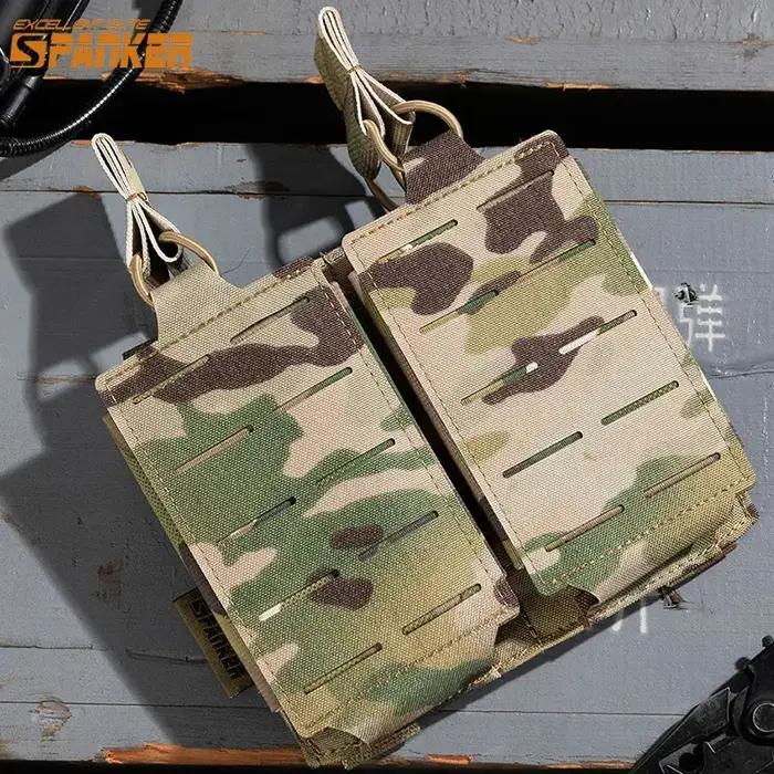 Pochette tactique Molle Double pochette pour magazines pochettes magnétiques Double couche support de cartouche universel pour M4 M14 M16 AK AR