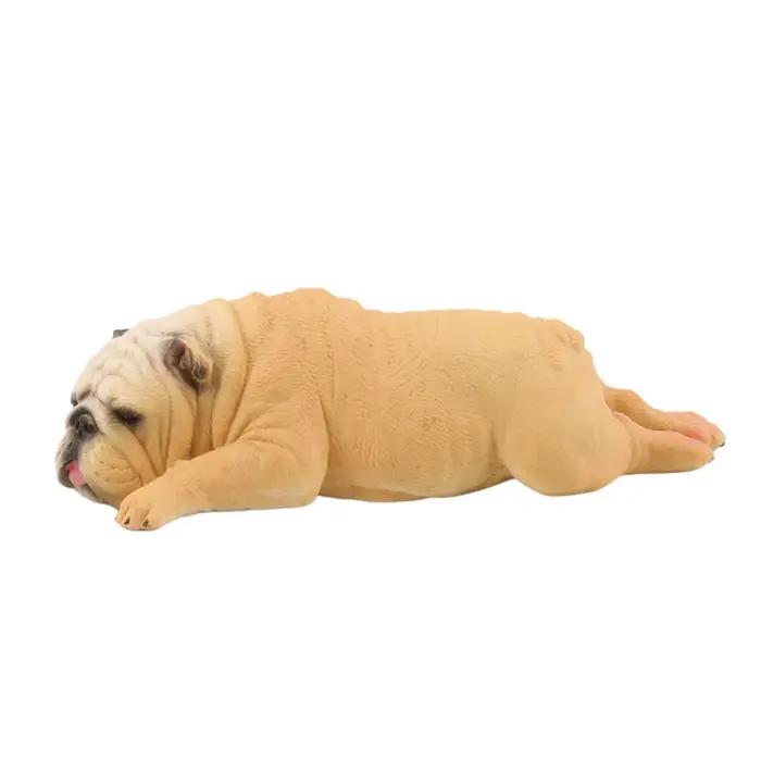Figurines de bouledogue en plastique, Statue de chiot, artisanat de chien, décoration de maison, Min