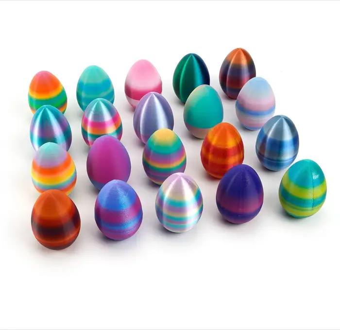 Ornement d'œufs de lapin imprimé en 3D, modèle animal, lapin de Pâques, ornement de bureau à domicile, cadeau de Pâques
