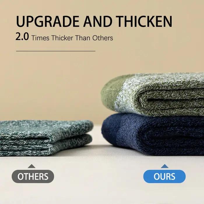 Chaussettes chasse laine mérinos épaisses thermiques hommes randonnée hiver grand froid
