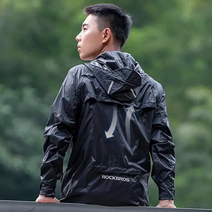 Manteau de pluie à capuche de cyclisme