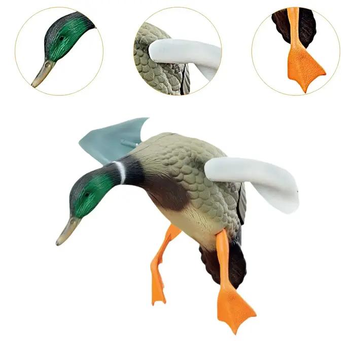 Leurre canard rotatif réaliste pour chasse : mallard avec rotation au vent pour attirer les canards sauvages