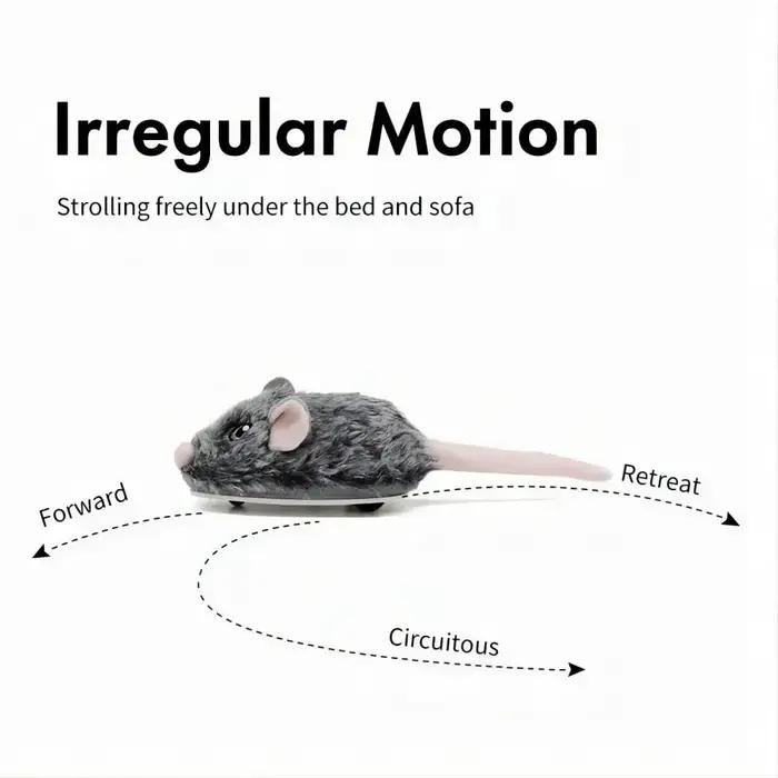 Souris en peluche drôle et réaliste pour chats et chiens