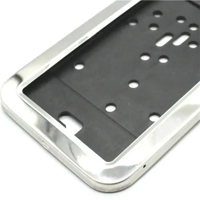 TAKPART-Plaques de planification de numéro UE en acier inoxydable, support de cadre de support, plaq