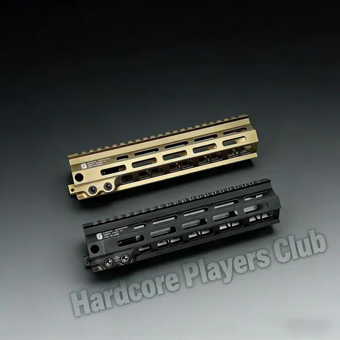 Accessoire pour fusil tactique MK8, garde-main en aluminium 6061 usiné CNC, style M-LOK DD RIS III / Geissele, 9,5/13 pouces, noir/tan