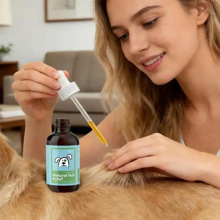 Spray anti-démangeaisons pour chien 60ml soulagement naturel peau sèche allergies perte de poils soins quotidiens chiots chiens adultes