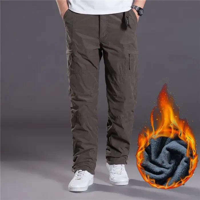 Pantalon cargo hiver chasse épais chaud double couche coton militaire tactique - Homme