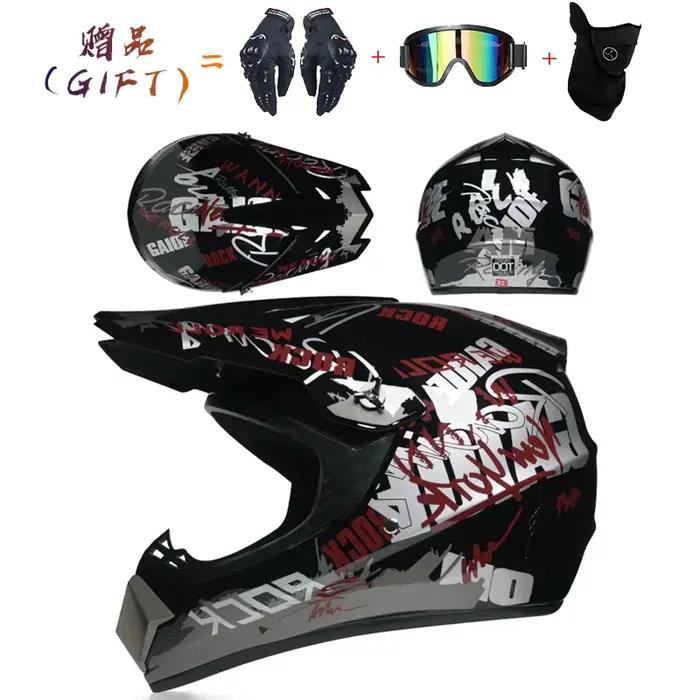 Casque de motocross de sécurité Casco Motocross vélo descente capacité ATV casque croisé enfant casq