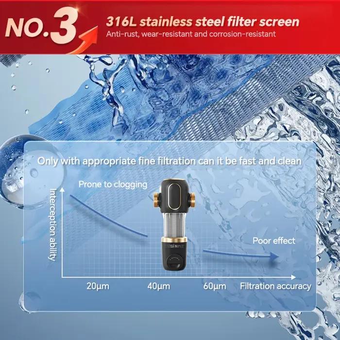 Purificateur d'eau ZILISI sous évier avec pré-filtre acier inoxydable eau pure pour maison occasions spéciales blanc noir