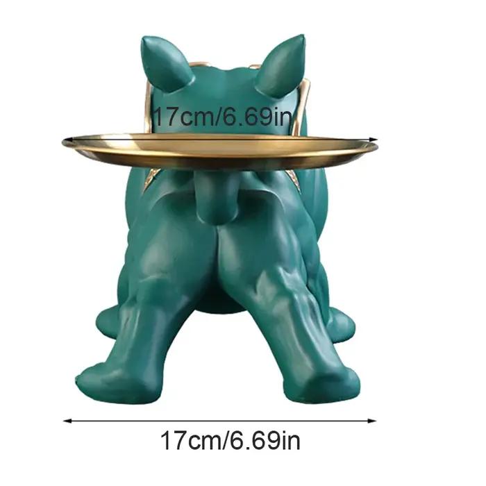 30cm décor à la maison bouledogue Figurine chien Statue boîte de rangement Animal ornement résine artisanat Art