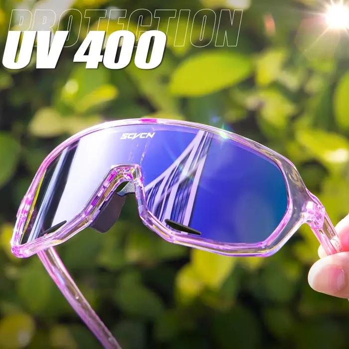 Lunettes de vélo photochromiques UV400 pour chasse - Modèle homme femme VTT route sports outdoor