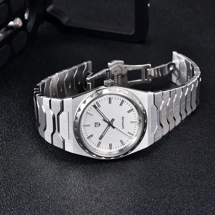 Montre Homme Pagani Design Style Affaires Élégante Quartz Acier Inoxydable Saphir Waterproof 10Bar Occasions Spéciales