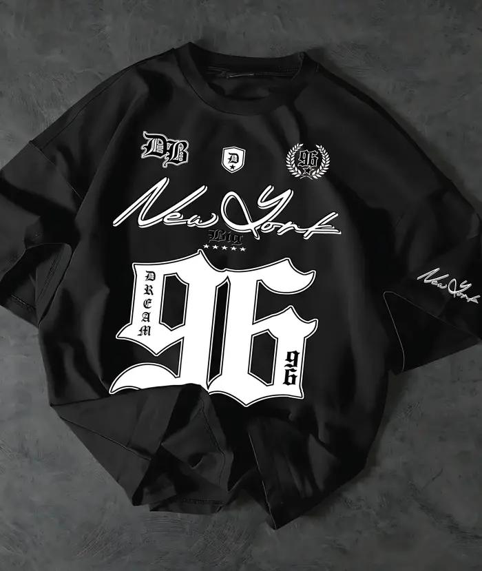 2025 nouveau à la mode 96 maillot imprimé numérique respirant col rond T-shirt en plein air séchage