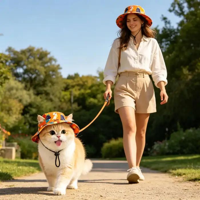 Chapeau de plage réglable pour chien avec trous pour les oreilles