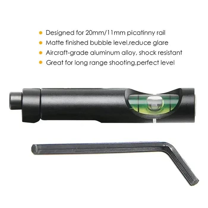 Niveau à bulle tactique Precision 0.1° pour viseur - Outil de nivellement pour rail guide 11mm/20mm tir