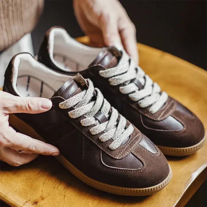 Maden – chaussures d'entraînement allemandes classiques marron épissées