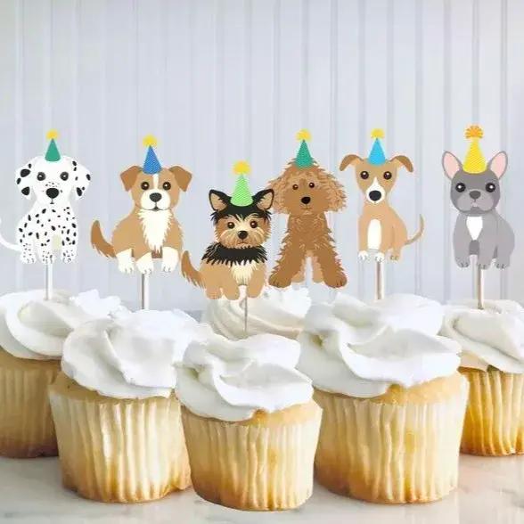 Décoration de gâteau cerf renard thème chien chat joyeux anniversaire Oh bébé enfants fête