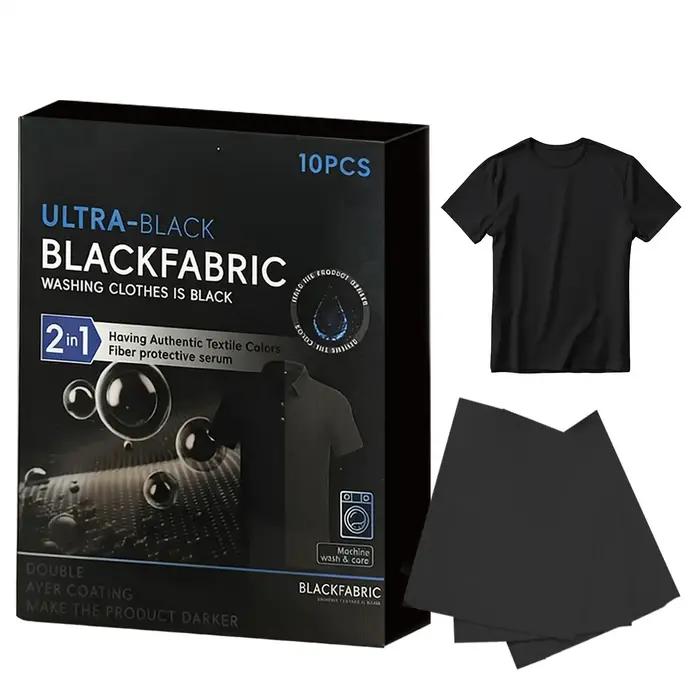 Feuille de restauration de couleur pour vêtements noirs T-shirts en coton et lin tableau à linge pour machine à laver occaions spéciales maintenir l'apparence des tenues noires