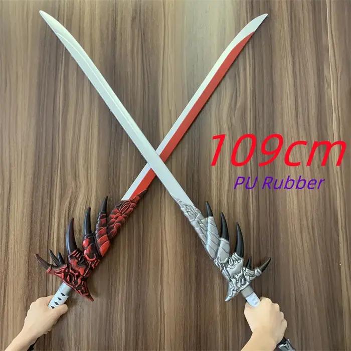 Épée Katana Zinogre Monster Hunter, Lames de Couteau Buster, Grand Sabre de Transformation Héroïque 1:1 pour Cosplay Accessoire de jeu de rôle en caoutchouc PU pour la sécurité