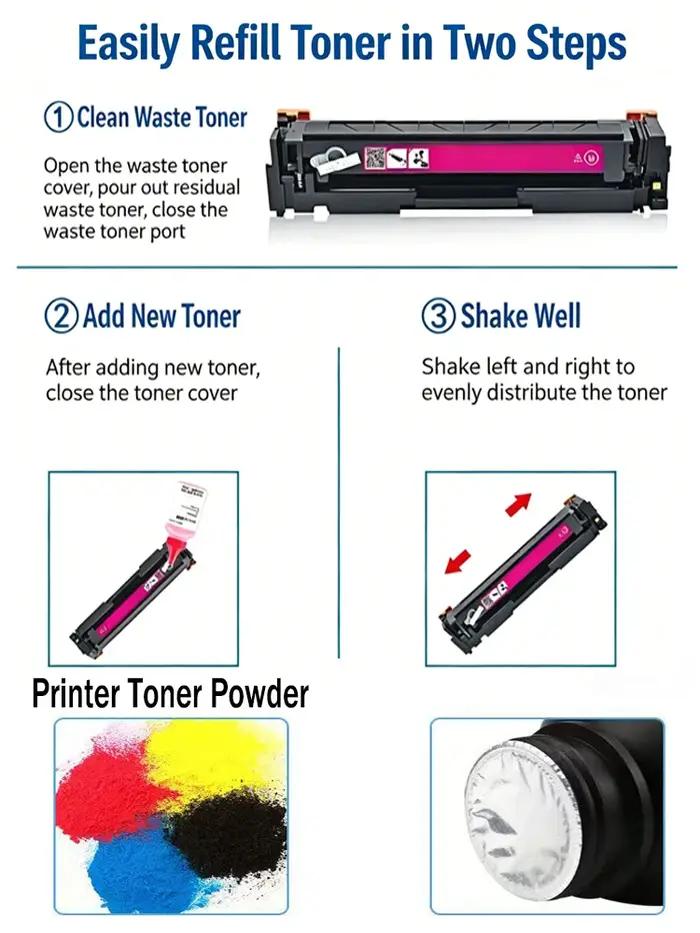 Poudre de recharge de toner pour cartouches de toner HP 116A W2060A W2061A W2062A W2063A MFP 179Fnw 178nw 178nwg 179fwg 150a Imprimante laser