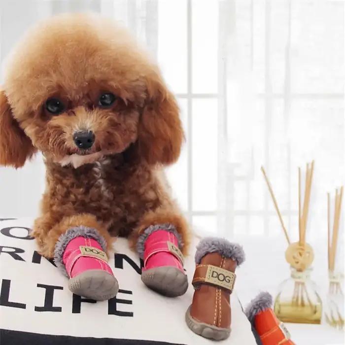 Bottes de neige imperméables pour animaux de compagnie