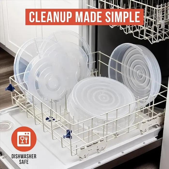 Conteneur de stockage de pizza réutilisable en plastique jaune clair pour 2 tartes de 12 pouces avec couvercle et séparateur pour rangement et transport des aliments occasions spéciales