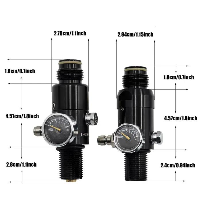 HPA 4500psi cylindre réservoir d'air régulateur vanne sortie 800psi à 3000psi M18 * 1.5 plongée esca