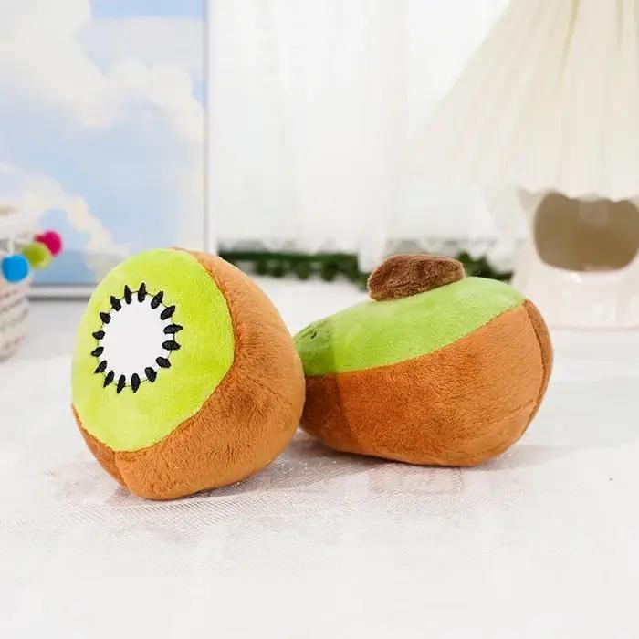 Jouet en peluche couineur Avocat & Kiwi pour chiens et chats