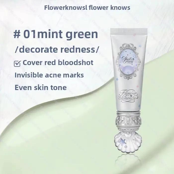 Base de maquillage Fleur Connaît Coquille Perle Collection Apprêt Coloration Lait Eclaircissant Tenue Maquillage Correcteur Occasions Spéciales