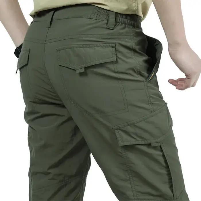 Pantalon tactique urbain 2025 homme multi-poches élastique - Cargo slim ou large tailles jusqu'à 5XL chasse