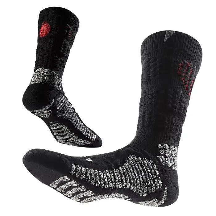 Chaussettes techniques renforcées Veidoorn pour hommes avec semelle antidérapante et compression pour chasse et longues marches