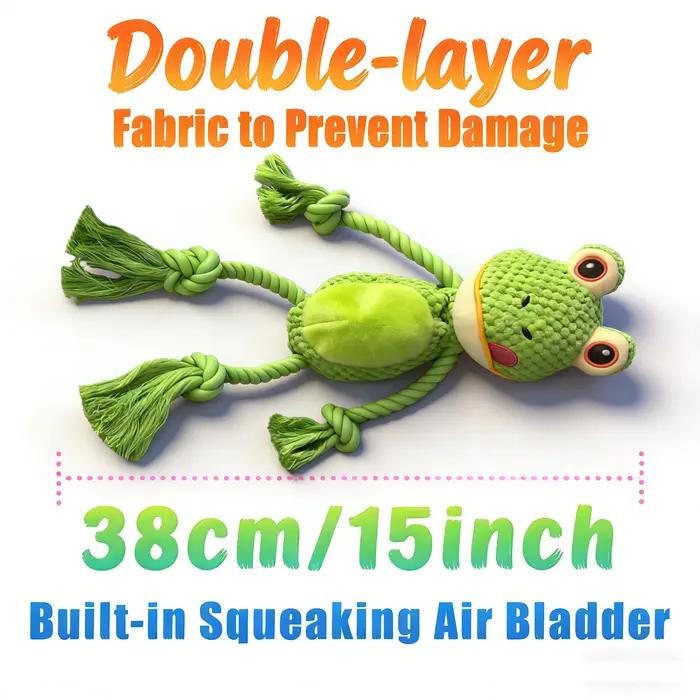 Jouet interactif pour chien en peluche grenouille couineuse