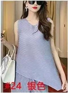 T-shirt court plissé Ata Yake pour femme, design fouet, niche féminine, haut asymétrique, grande taille, vêtements d'été, nouveau, 2025