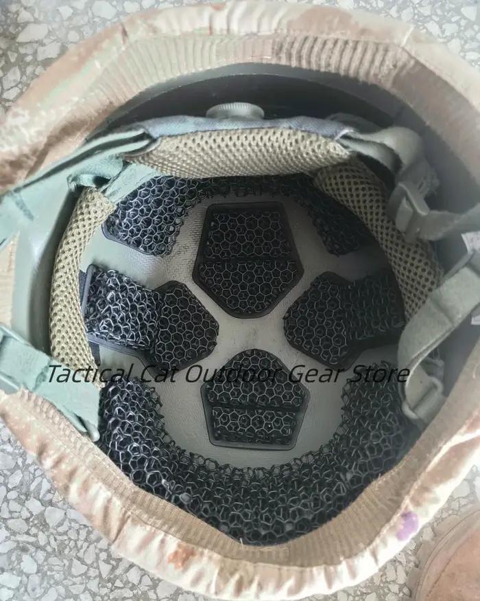 Doudoune casque nanotechnologie mesh - Coussin respirant haute élasticité pour confort tactique prolongé